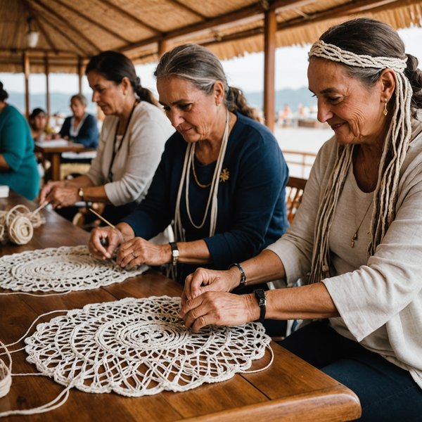 Quelle croisière offre des ateliers de macramé avec des artisans locaux en Amérique du Sud?